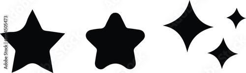 star set icon vector design graphic shape 