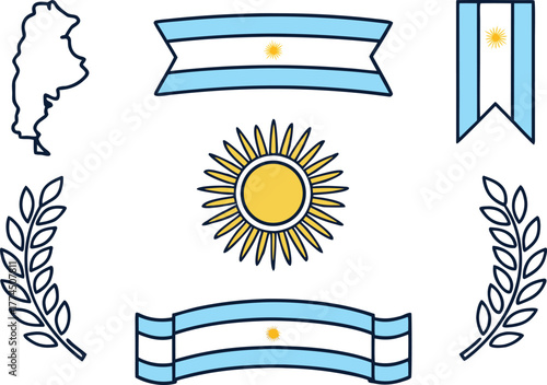 Day of National Sovereignty Celebration in Argentina Illustration. Argentina Sovereignty Day Patriotic Celebration Artwork. National Sovereignty Day Argentina Cultural Concept. Argentine Flag