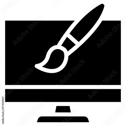 digital art glyph icon