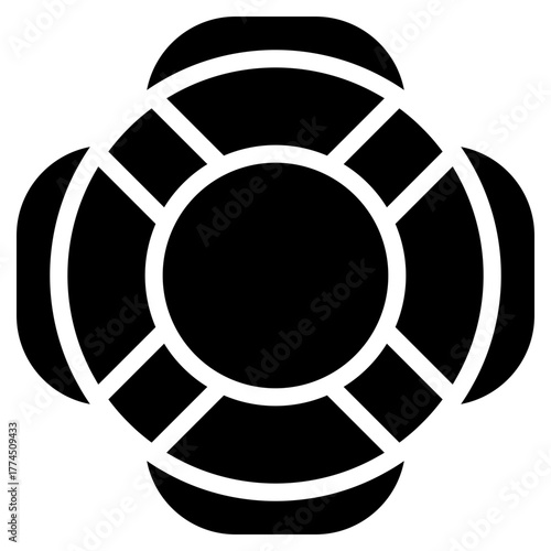 lifebuoy glyph icon