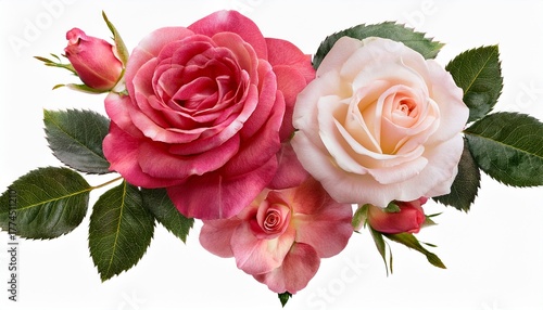 Vintage Roses Floral Design Element For Cards Invitations And Scrapbooking Use Isolated On Transparent Background