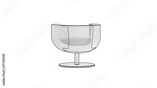 Modern 3D chair rotating in a seamless 360-degree loop, perfect for design and visualization projects.