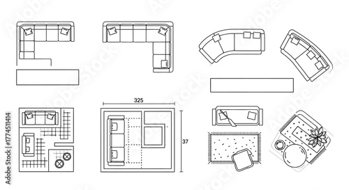 interior design plan furniture layout blueprint for interior space planning showcasing room arrangement for home design and construction projects home improvement