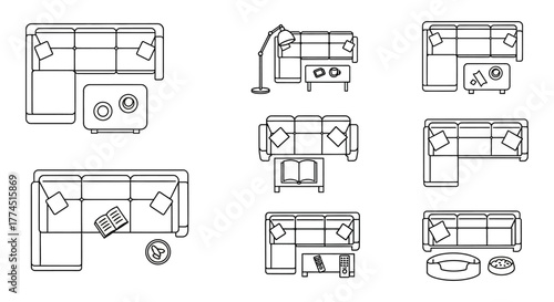 living room layout plans top-down view designs showcase furniture arrangement styling options for home interiors perfect for interior design projects