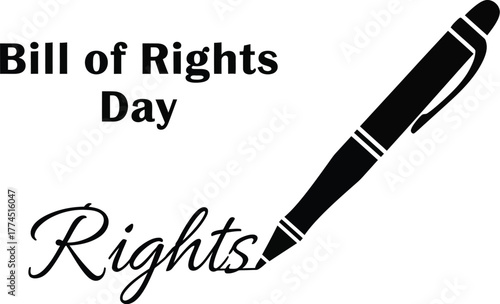 Bill of rights day illustration