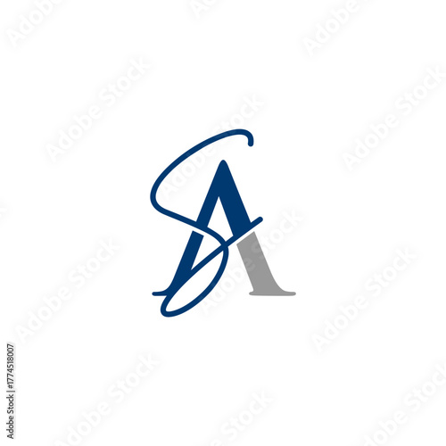 Initial SA or AS Logo