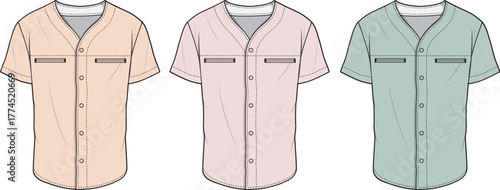 Fashionable Short-Sleeved Button-Up Shirts for Men and Women in Various Colors