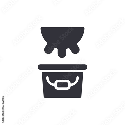 Fresh Milk Collection Dairy Farm Icon Graphic Resource