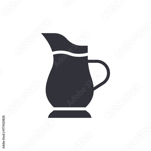 Simple Pitcher Icon Minimalist Beverage Container Graphic