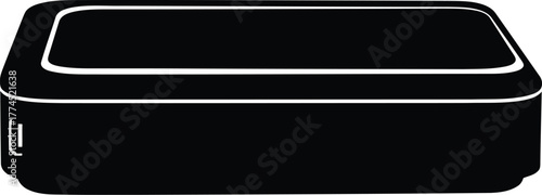 Elegant black coffin isolated object symbolizing death funeral mourning final rest vector