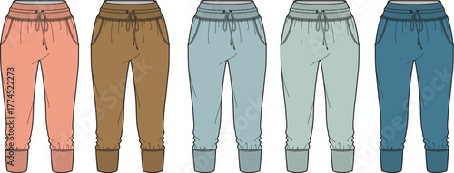 Collection of Jogger Pants in Assorted Colors for Fashion