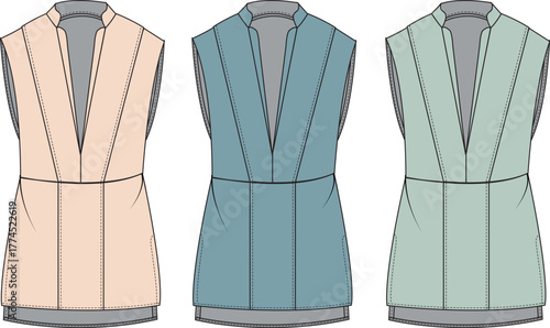 Sleeveless Top Variations Elegant Style in Multiple Color Options