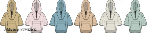 Stylish Hoodie Color Variations A Collection of Modern Casual Wear Apparel Designs for Fashion