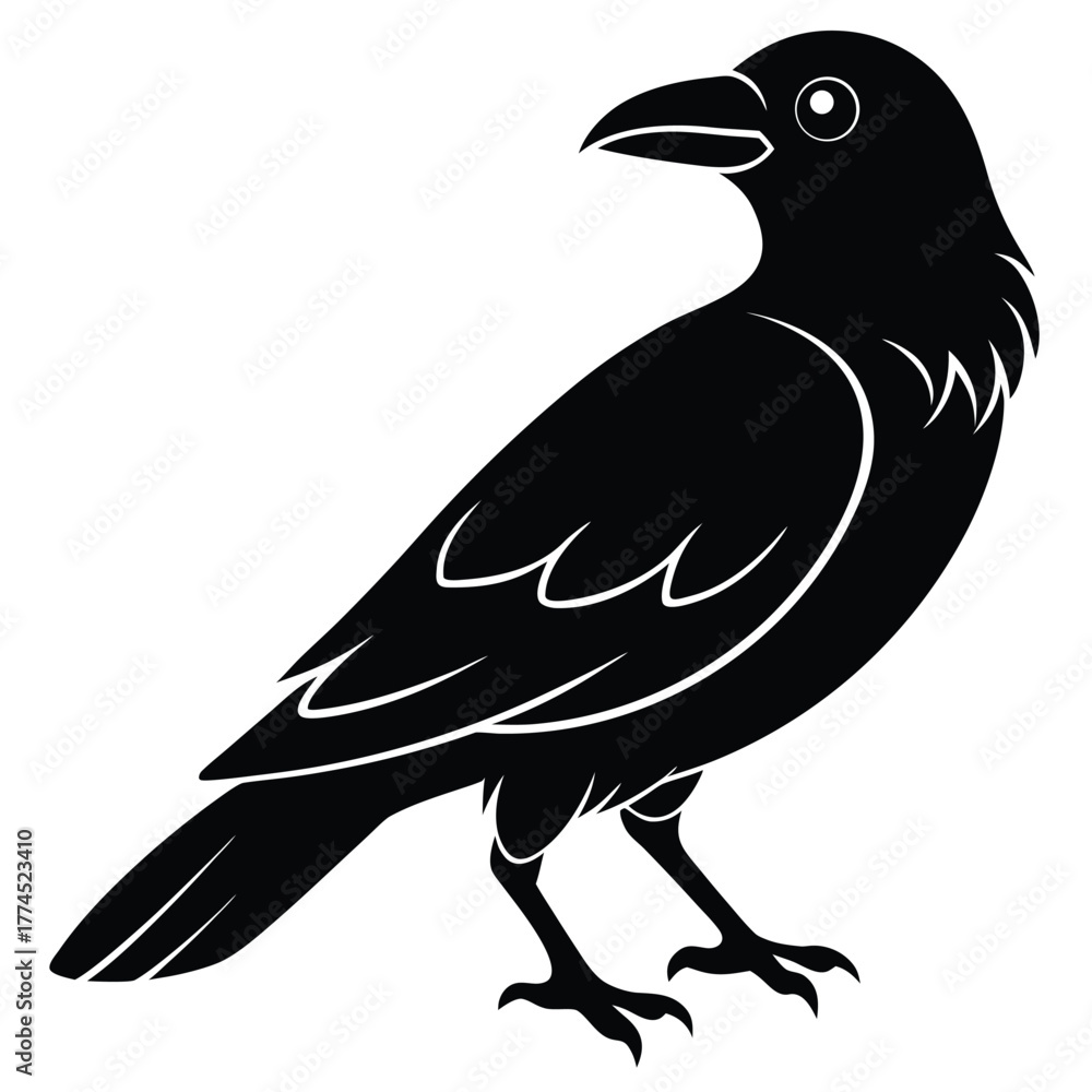 Obraz premium crow vector icon