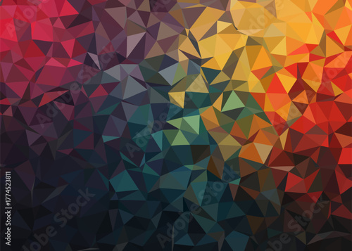 Vibrant Geometric Spectrum A Mosaic of Color and Pattern