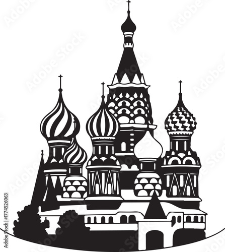 St Basil's Cathedral Silhouette Moscow Russia Symbol Iconic Landmark Travel Heritage