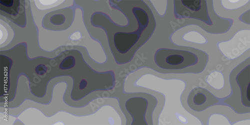 Abstract topographic contour map pattern with smooth gradients and organic shapes in shades of gray and purple, representing elevation changes and terrain visualization