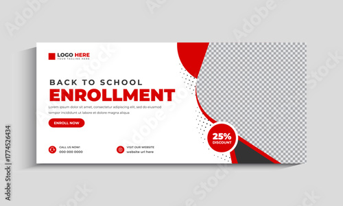 Back to School Social Media Facebook Cover Banner