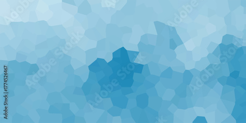 Abstract geometric crystal pattern background with varying shades of blue and light blue, creating a cool and serene visual texture for design projects and digital art applications