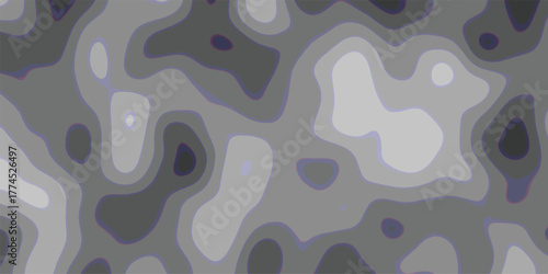 Abstract grayscale topographic map contours with soft purple and blue borders forming a visually engaging and organic textured background