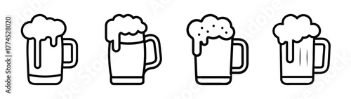 Stylized beer mug vector illustration scalable eps icon