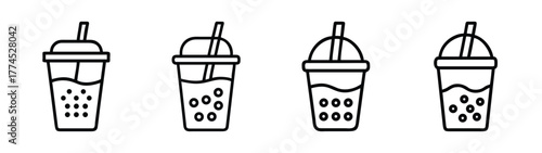 Bubble tea vector illustration iconic drink art scalable eps beverage