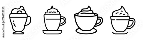 Scalable vector graphic of a delicious cappuccino coffee cup