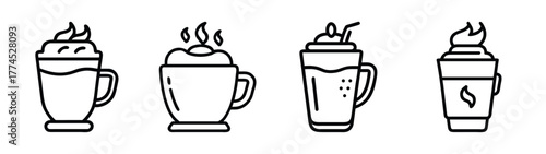 Chai latte coffee cup vector illustration beverage drink art