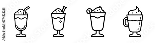 Festive eggnog glass vector illustration for holiday decorations