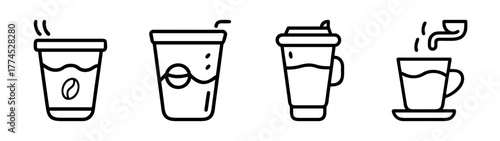 Espresso shot vector illustration simple icon for coffee lovers