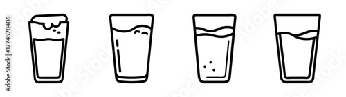 Vector illustration of a glass of milk for graphic design eps