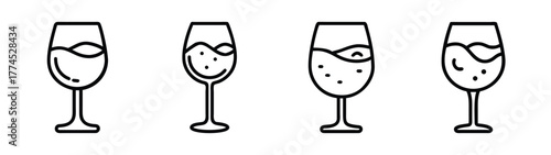 Vector illustration of a refreshing glass of ros wine