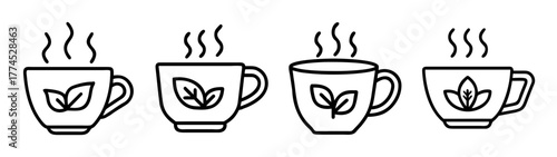 Fresh herbal tea illustration vector graphic for beverages