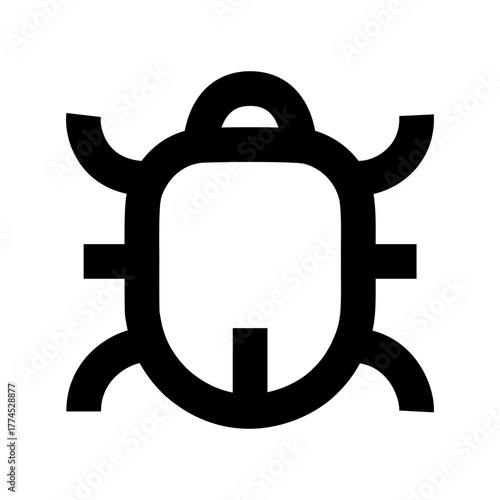 Bug icon vector UI