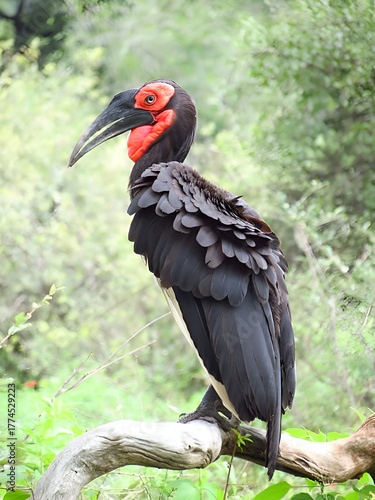 Striking Ground Hornbill