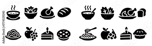 Family Dinner Icons