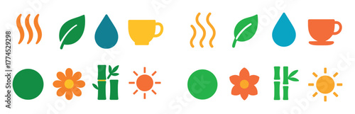 Colorful Tea Icons