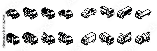 Isometric Truck Icons