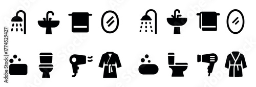 Hotel Bathroom Icons