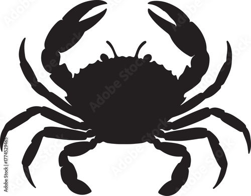 Silhouette crab transparent