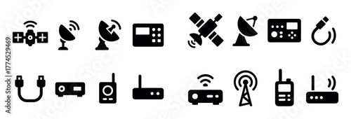 Satellite Communication Icons