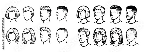 Trendy Haircut Icons