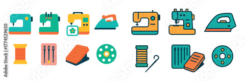 Colorful Sewing Icons