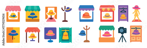 Colorful Hat Icons