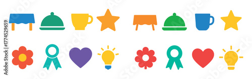 Colorful Buffet Icons