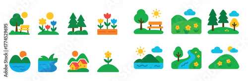 Spring Places Icons