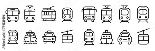 Minimal Transport Icons