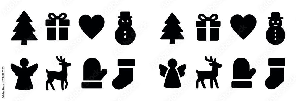 Obraz premium Christmas Icon Set