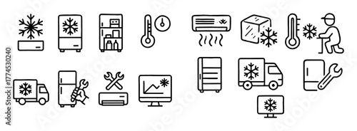 Refrigeration Equipment Icons