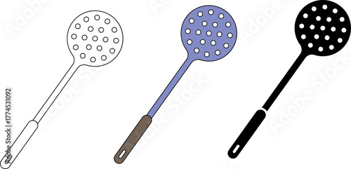 outline silhouette  Skimmer icon set